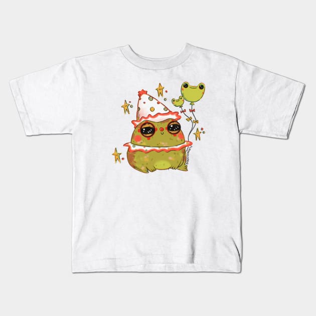 Clown Froggy Kids T-Shirt by eraserheadarts